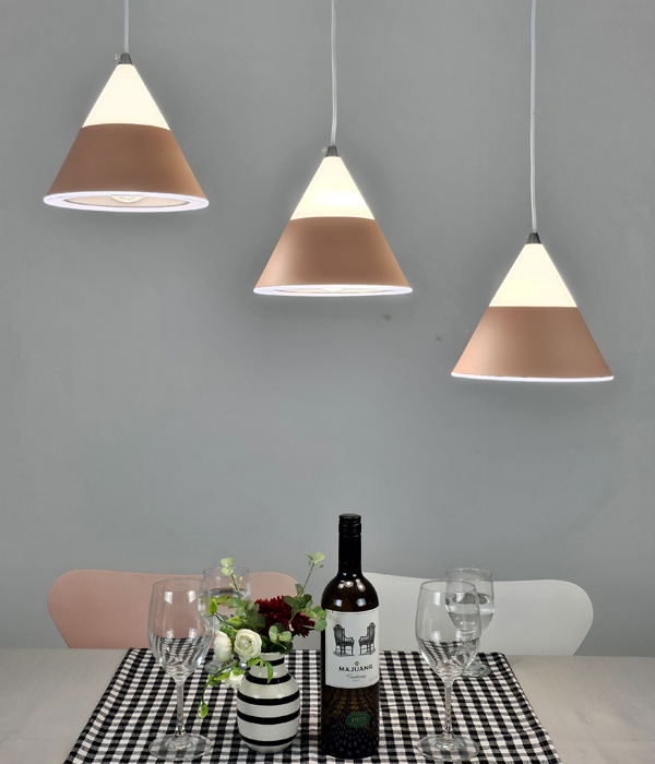 라일스 알파 3등 주방식탁등 식탁펜던트 갓조명 (대/소)